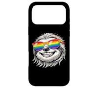 Cool Sloth Portrait with Rainbow Sunglasses Happy Fun Case for iPhone 17 Pro Max
