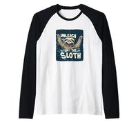 Cool Sloth Speech for Unleash the Sloth Lovers Raglan Baseball Tee