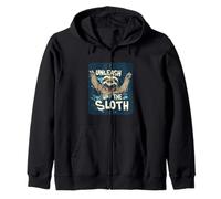 Cool Sloth Speech for Unleash the Sloth Lovers Zip Hoodie