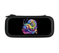 Cool Snail Rainbow Colors Carry Case for Switch Carrying Cover Storage Bag Protective Accessories Travel Black-Style