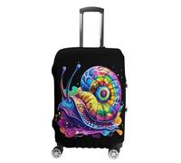 Cool Snail Rainbow Colors Suitcase Cover Washable Luggage Protective Covers Travel S