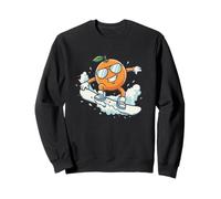 Cool Snowboard Orange Cartoon Citrus Rider Sweatshirt