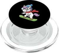 Cool Snowboard Unicorn With Glasses And Winter Hat PopSockets PopGrip for MagSafe