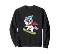 Cool Snowboard Unicorn With Glasses And Winter Hat Sweatshirt