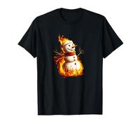 Cool Snowman Facing Hot Trouble for Adults and Kids T-Shirt
