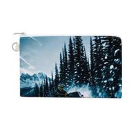 Cool Snowmobile Coin Purse with Key Ring Cute Change Purse Travel Portable Keychain Wallet with Zipper for Women Girls, style, One Size