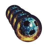 Cool soccer ball Car Air Fresheners Cards Set of 4 Pieces Personalized Car Fresheners Gifts for Men Women Auto Aromatherapy Tablets Hanging Scented Cards for Wardrobe Bathroom