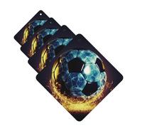 Cool soccer ball Car Air Fresheners Cards Set of 4 Pieces Personalized Car Fresheners Gifts for Men Women Auto Aromatherapy Tablets Hanging Scented Cards for Wardrobe Bathroom