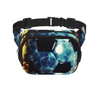 Cool Soccer Ball Fanny Pack For Women Waterproof Adjustable Belt Bags Waist Pack Fashion Casual Crossbody Bags Bum Bag For Running Workout Hiking Traveling, Black, One Size
