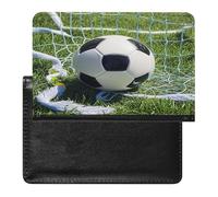 Cool Soccer Ball Passport Holder with Card Slots Portable Passport Cover Compact Waterproof Passports Protector