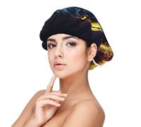 Cool Soccer Ball Satin Bonnet Silk Bonnet, Hair Bonnet For Sleeping, Soft Double Layer Silk Sleeping Cap Hair Wrap For Women Natural Hair Curly Hair Braided Hair Long Hair