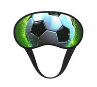 Cool Soccer Ball Sleep Mask for Side Sleeper, Blackout Eye Mask for Women Men, Zero Pressure Sleeping Masks Soft Breathable Eye Cover Comfortable Blindfold Eyeshade for Night Sleep