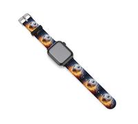 Cool Soccer Ball Watch Band Compatible with Apple Watch Silicone Watch Straps Replacement Straps
