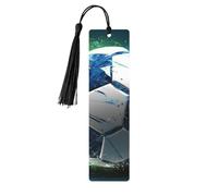 Cool Soccer Ball Wooden Bookmark for Men Women, Handmade Wood Bookmark Craft with Tassel Pendant Unfinished Wood Tag Book Mark Gifts Bookmarks Hanging Labels for Book Lovers