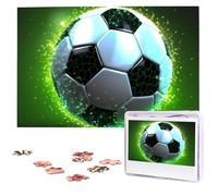 Cool Soccer Ball Wooden Puzzles 1000 Pieces Personalized Jigsaw Puzzle For Adults Interesting Custom Photo Puzzles Gift For Holiday Birthday Wedding Anniversay
