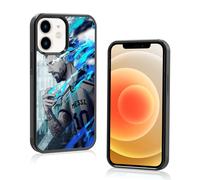 Cool Soccer Phone Case, Creative Football iPhone 12 Mini Case, Non-Slip Pattern Design and Shock Absorption, Soft Silica Gel Frame Support Black Phone Case for Teen Girls and Boys, Women and Men