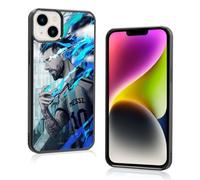 Cool Soccer Phone Case, Creative Football iPhone 15 Plus Case, Non-Slip Pattern Design and Shock Absorption, Soft Silica Gel Frame Support Black Phone Case for Teen Girls and Boys, Women and Men