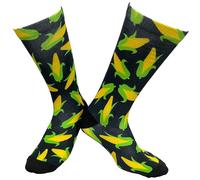 Cool Socks For Men Women Gift Funny Crazy Crew Socks, Corn Cob, One Size
