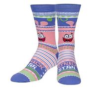 Cool Socks, Mens, Ugly Sweater Sock, Cartoons, Crew Socks, Holiday Novelty Cute - - Large