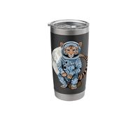 Cool Space Astronaut Tiger Illustration Graphic Designs Stainless Steel Insulated Tumbler