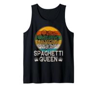 Cool Spaghetti Art for Women Girls Italian Food Pasta Lover Tank Top