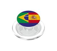 Cool Spain Brazil Flag Proud Spanish Brazilian Fans Pride PopSockets PopGrip for MagSafe