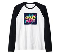 Cool Spoiler Alert Emblem Motto Raglan Baseball Tee