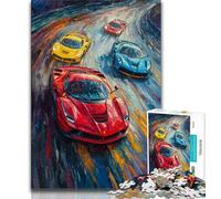Cool Sports Car 1000 Piece Jigsaw Puzzles for Teenagers Gifts,Help The Brain Exercise Addictive Toys to Cultivate Patience Suitable for Couples 38x26cm