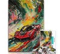Cool Sports Car Jigsaw Puzzles for Adults Teenagers Jigsaws Puzzle,Help The Brain Exercise Addictive Toys to Cultivate Patience Parent-child Interaction 75x50cm