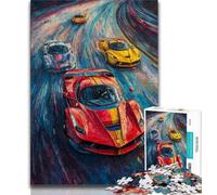 Cool Sports Car Puzzles 1000 Pieces for Teenagers,Help The Brain Exercise Addictive Toys to Cultivate Patience Unique Challenge Game 75x50cm