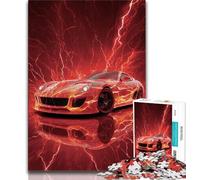 Cool Sports Car Puzzles 1000 Pieces for Teenagers,Help The Brain Exercise Addictive Toys to Cultivate Patience Parent-child Interaction (38x26cm)