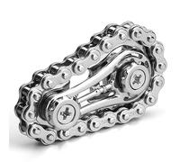 Cool Sprockets Fidget Chain Age 3+, Assemble Fidget Spinner Ring Toys for Kids Adults, Metal Fidgeting Sensory Bike Chain Gears Cube, EDC Stress Relief Hand Finger Spinner Kinetic Desk Office Gift