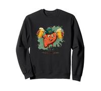 Cool St. Patrick's Day Liver with Hat and Beer Costume Sweatshirt