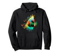 Cool St. Patrick's Day Shark Irish Green Open Jaws Biting Pullover Hoodie