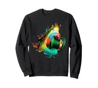 Cool St. Patrick's Day Shark Irish Green Open Jaws Biting Sweatshirt