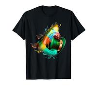 Cool St. Patrick's Day Shark Irish Green Open Jaws Biting T-Shirt