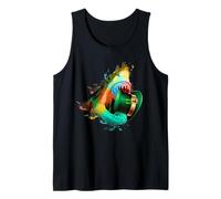 Cool St. Patrick's Day Shark Irish Green Open Jaws Biting Tank Top