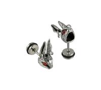 Cool Stainless Steel Ear Studs Goth Earrings Skull Ear Ornaments Craftsmanship Suitable for Various Occasion Gold Color