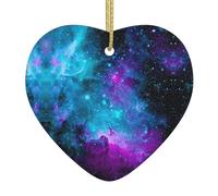 Cool Star River Print Christmas Tree Ceramic Hanging,Santa Christmas Tree Decorations Xmas Hanging Ornaments