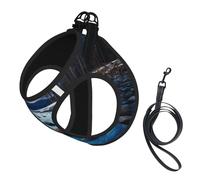Cool Star River Print Dog Harness,Pet Leash Vest,Adjustable And Reflective Vest,For Small To Medium Dogs