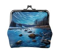 Cool star river print Small Pouch Kiss Lock Coin Purse for Women Coin Change Purse, Credit Card Wallet