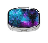 Cool Star River Print Square Pill Box,Portable for Pocket Or Purse Pill Organizer Pill Container Holder