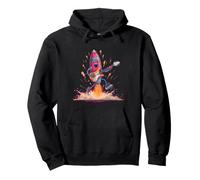 Cool Starting Rockstar Rocket Costume with Electric Guitar Pullover Hoodie
