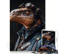 Cool Steampunk Dinosaur Jigsaw Puzzles for Adults1000 Pieces Focus Boost, Bright Print, Family Fun, Wall Accent (38x52cm)