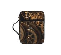 Cool Steampunk Gears Bible Cover Case Waterproof Bible Bag with Handle Organizer Storage Book Cover for Bible Study