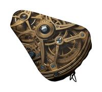 Cool Steampunk Gears Bike Seat Cover Waterproof Oxford Fabric, Universal Adjustable Bicycle Saddle Cover with Drawstring Easy Install Protective Rain Dust Covers for Women Men