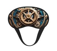 Cool Steampunk Gears Blackout Sleep Mask,Soft Polyester, Anti-Light, Stylish,Suitable for Men and Women,for Daily Work and Outdoor Travel.
