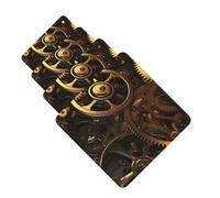 Cool Steampunk Gears Car Air Freshener Cards Set of 4 Pieces Long Lasting Hanging Scented Cards for Bedroom Wardrobe Car Aromatherapy Tablets for Men Women Rearview Mirror Pendant