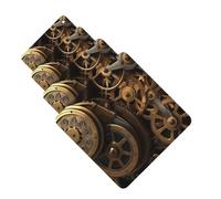 Cool Steampunk Gears Car Air Fresheners Cards 4 Pcs Hanging Fragrance Scented Cards Long-Lasting Car Aromatherapy Tablets for Wardrobe Bathroom Car Interior Mirror Pendant Gifts