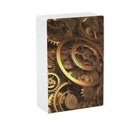 Cool Steampunk Gears Cigarette Case 85mm King Size, Crushproof Plastic Cigarette Box Holder for Men Women Cigar Protective Cover Waterproof Cigarettes Holder 20 Capacity